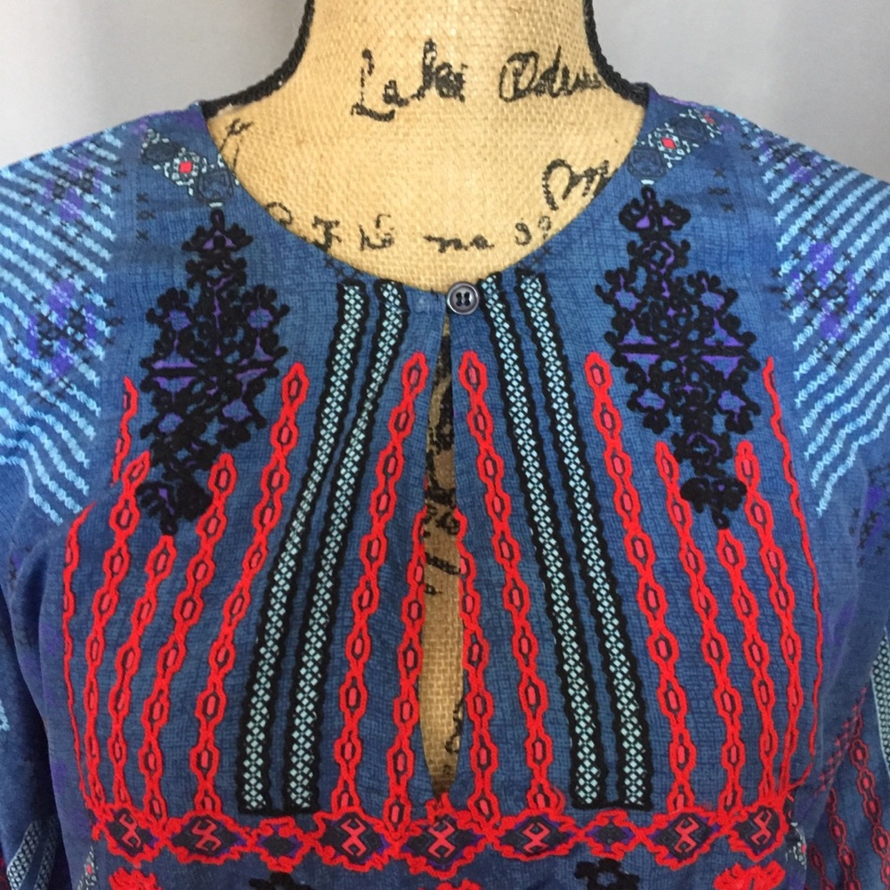 🆕 1ST SIGHT Embroidered Tassel Mini Dress - Picture 6 of 7